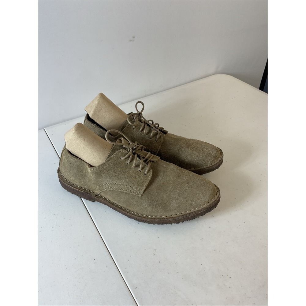 J Crew Tan Suede Leather Oxford Dress Shoes Size 8 Mens Lace Up Italy Travel
